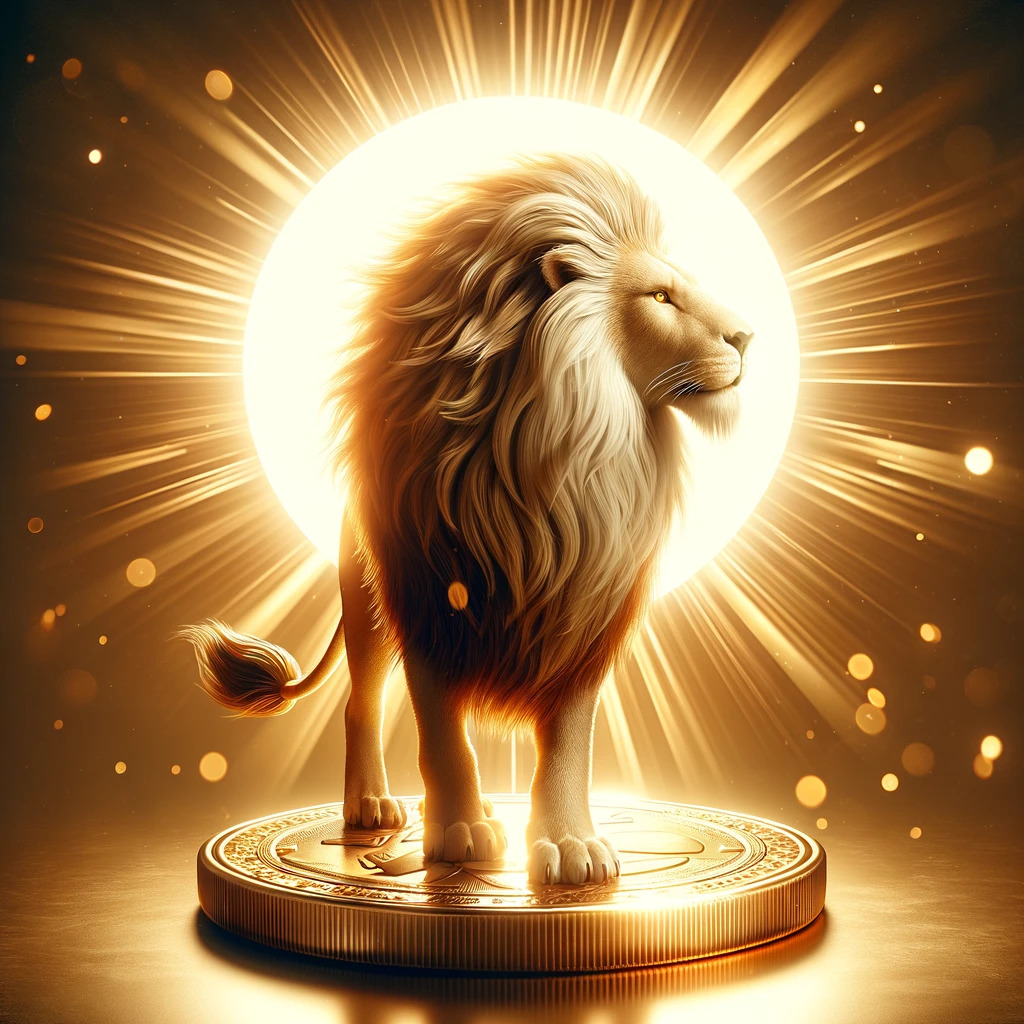 Lev simbolika finančnega uspeha